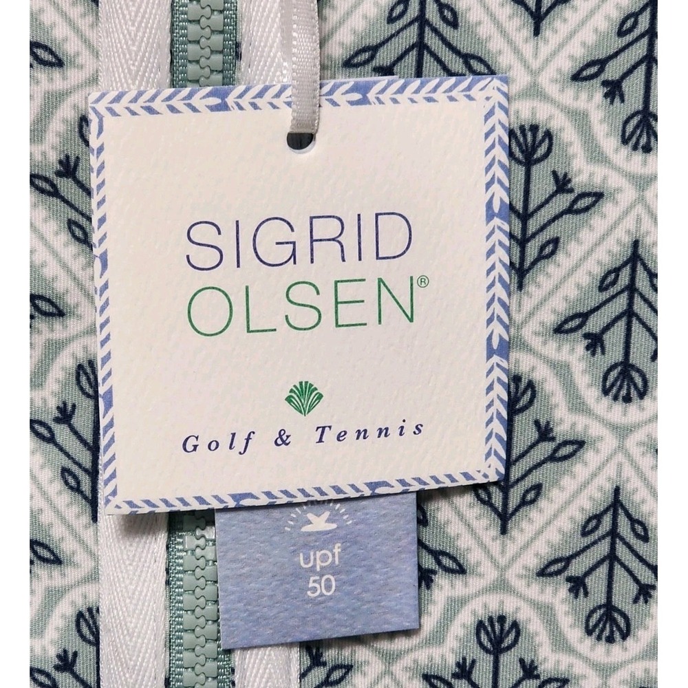 Sigrid Olsen Women's Golf Tennis Floral 1/4 Zip Long Sleeve Shirt Jacket S NWT - Picture 4 of 7